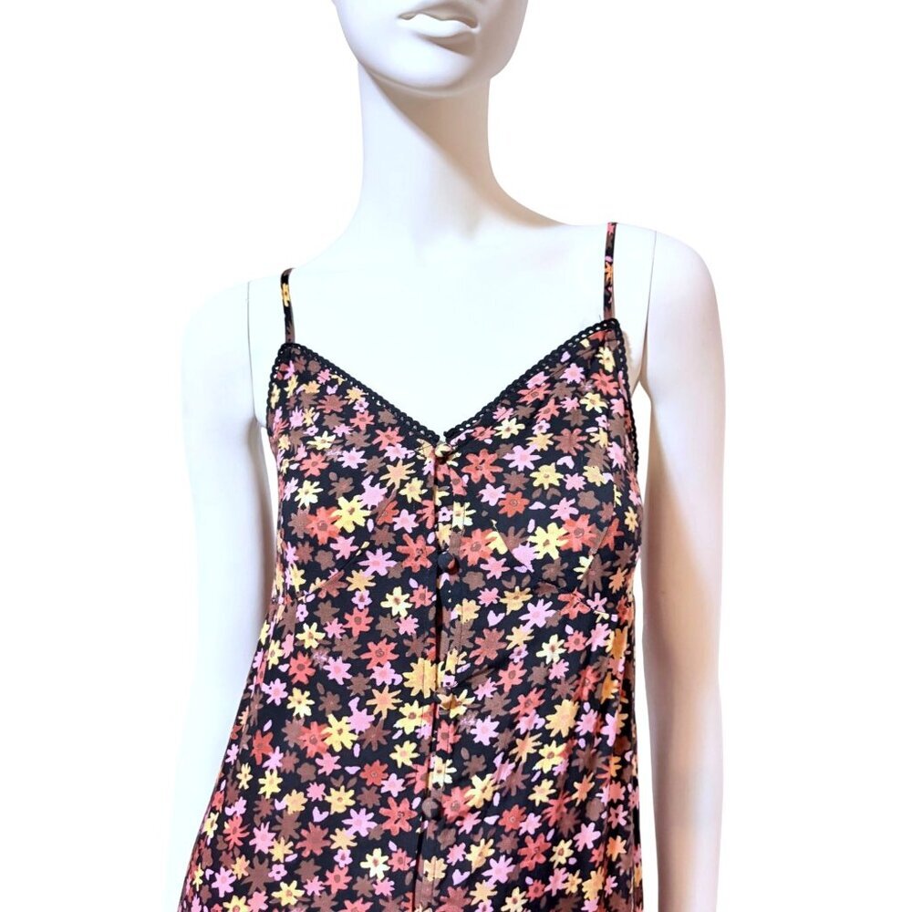 2016 Mossimo Midi Dress S Full Button Sundress Tiered Babydoll Whimsygoth - Picture 3 of 8